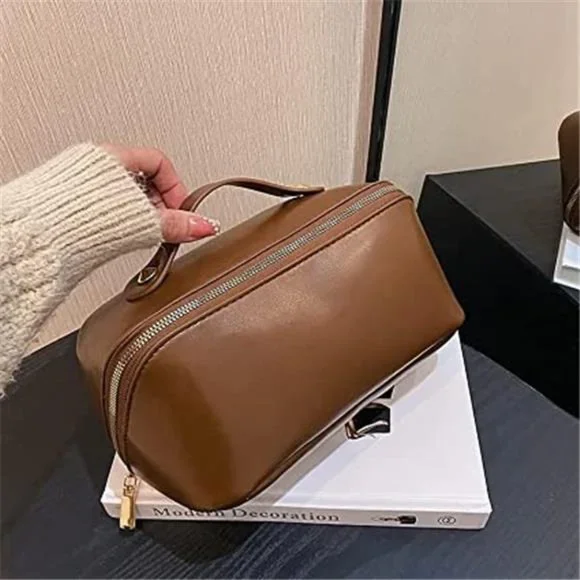 Travel Makeup Bag Makeup Bag Portable Makeup Bag Opens Flat for Easy Access - Picture 4 of 6